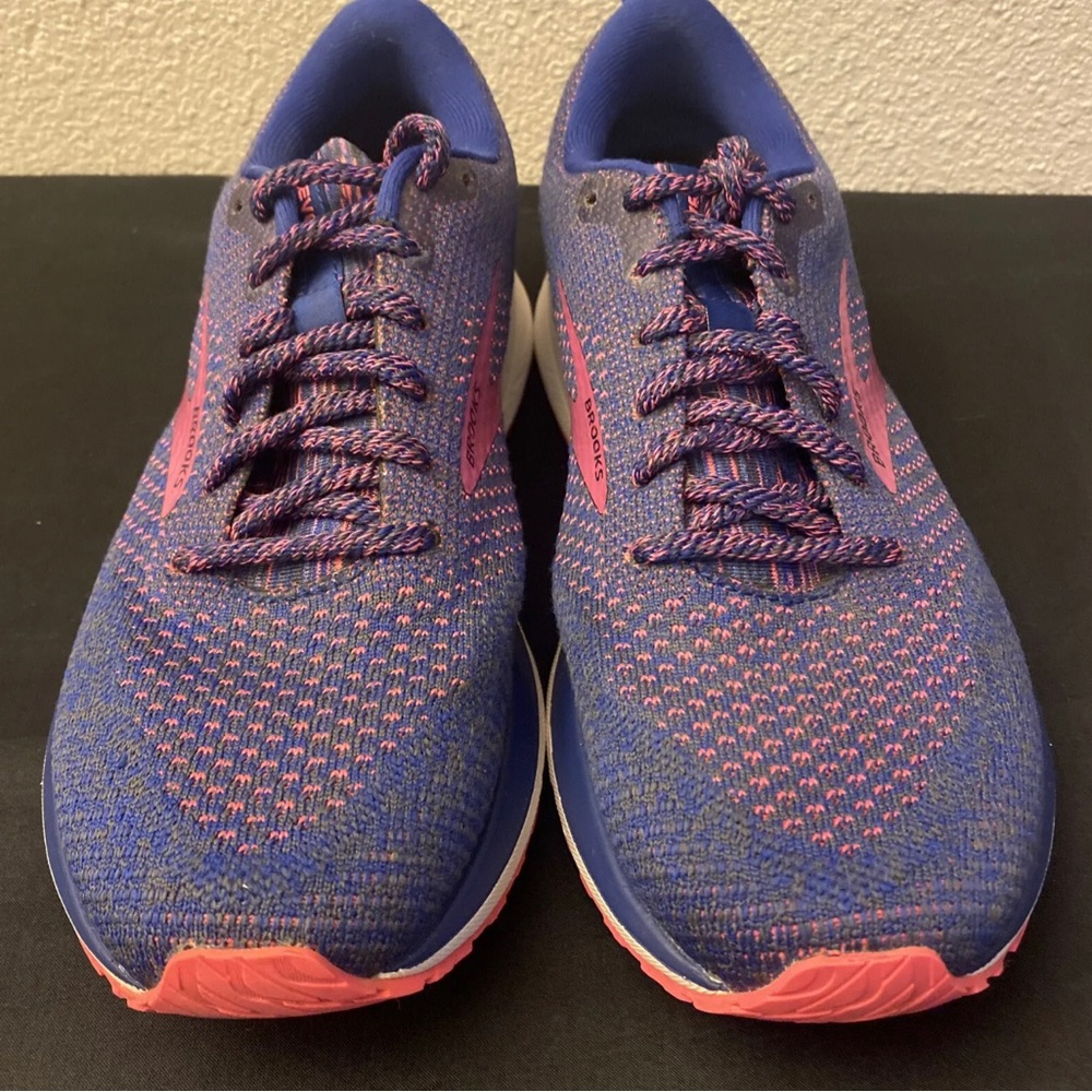 Brooks Womens Revel 4 Blue/Ebony/Pink Running Shoes Size 8.5  (2173499)